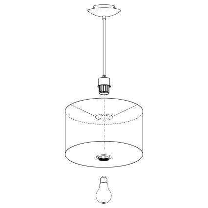 Eglo - Lámpara colgante 1xE27/60W/230V