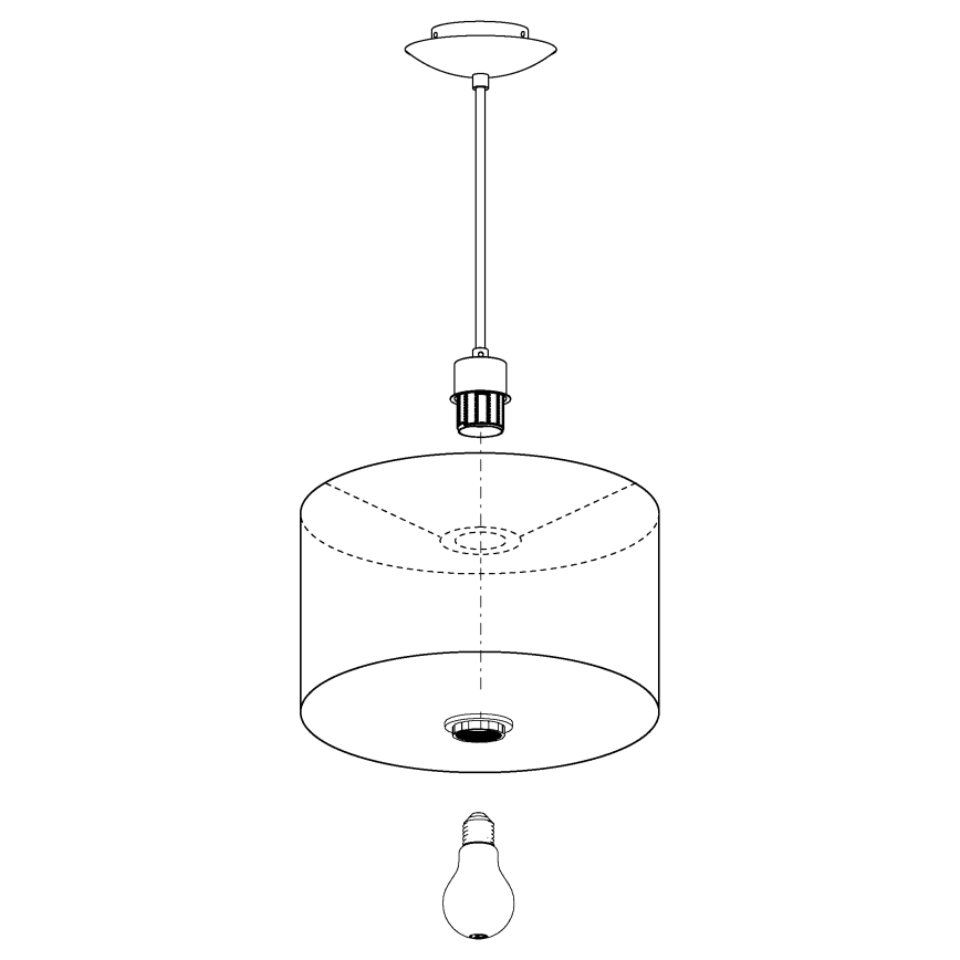 Eglo - Lámpara colgante 1xE27/60W/230V