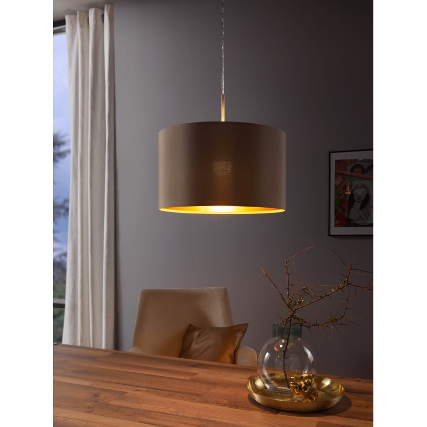 Eglo - Lámpara colgante 1xE27/60W/230V taupe