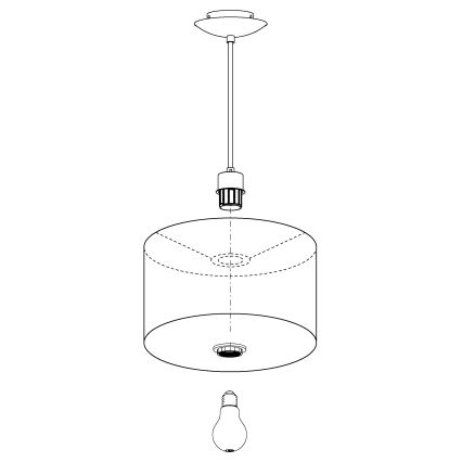 Eglo - Lámpara colgante 1xE27/60W/230V