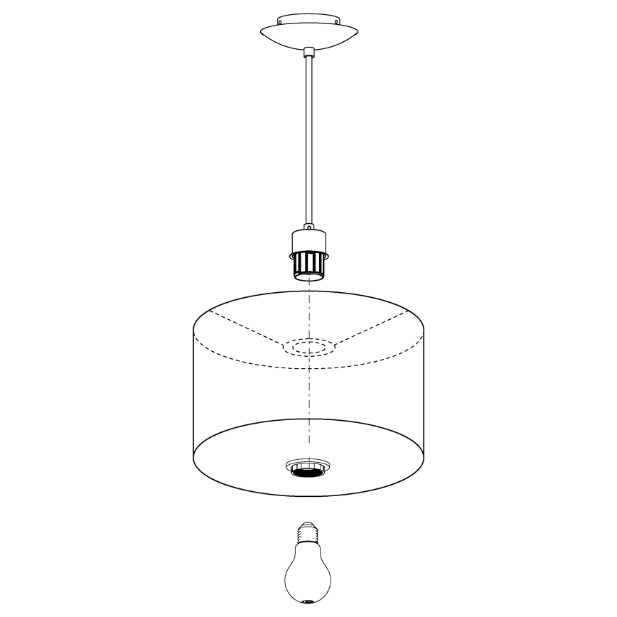 Eglo - Lámpara colgante 1xE27/60W/230V