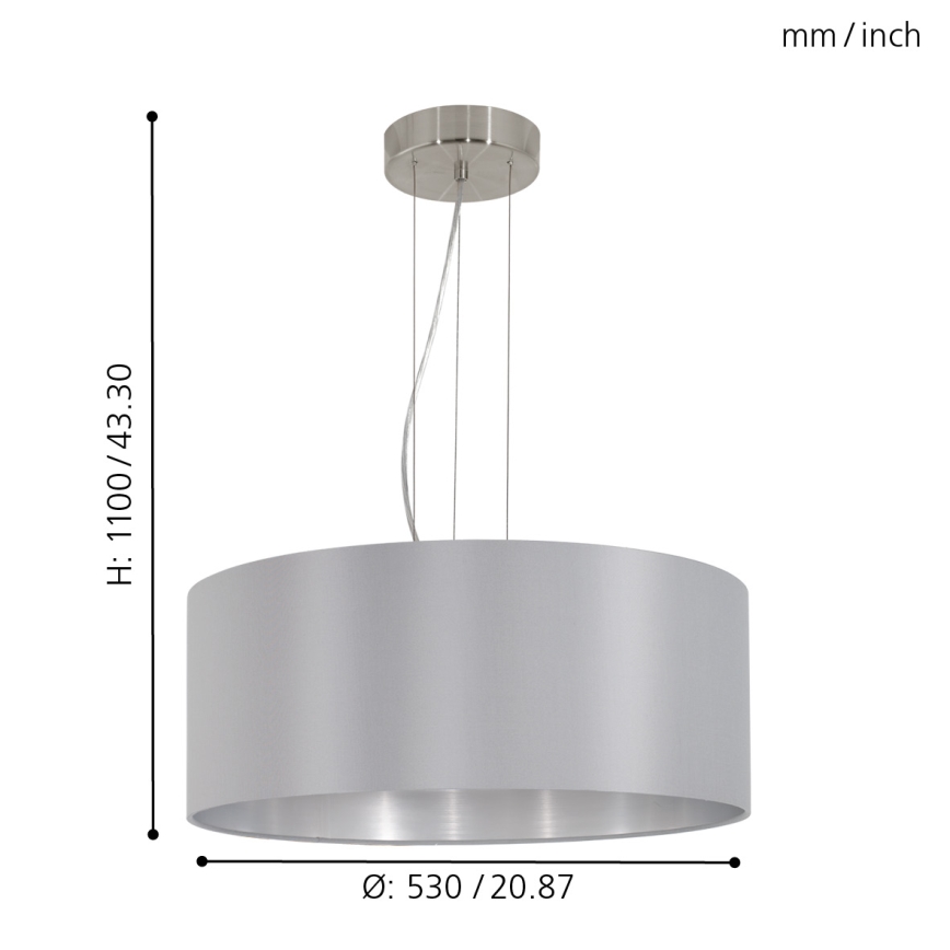 Eglo - Lámpara colgante 3xE27/60W/230V