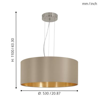 Eglo - Lámpara colgante 3xE27/60W/230V