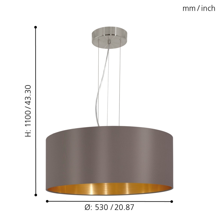 Eglo - Lámpara colgante 3xE27/60W/230V