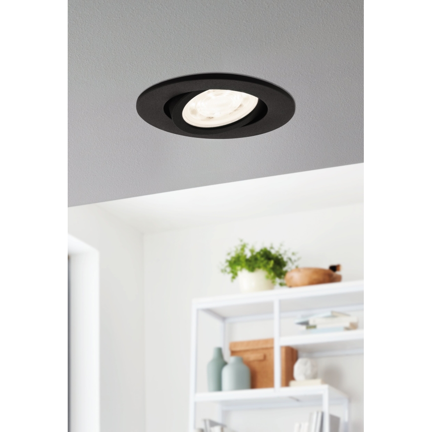Eglo 31695 - LED RGBW Lámpara empotrable regulable SALICETO-Z LED/4,7W/230V 2700-6500K negro