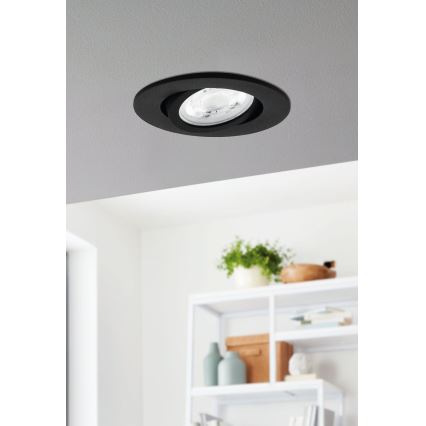 Eglo 31695 - LED RGBW Lámpara empotrable regulable SALICETO-Z LED/4,7W/230V 2700-6500K negro