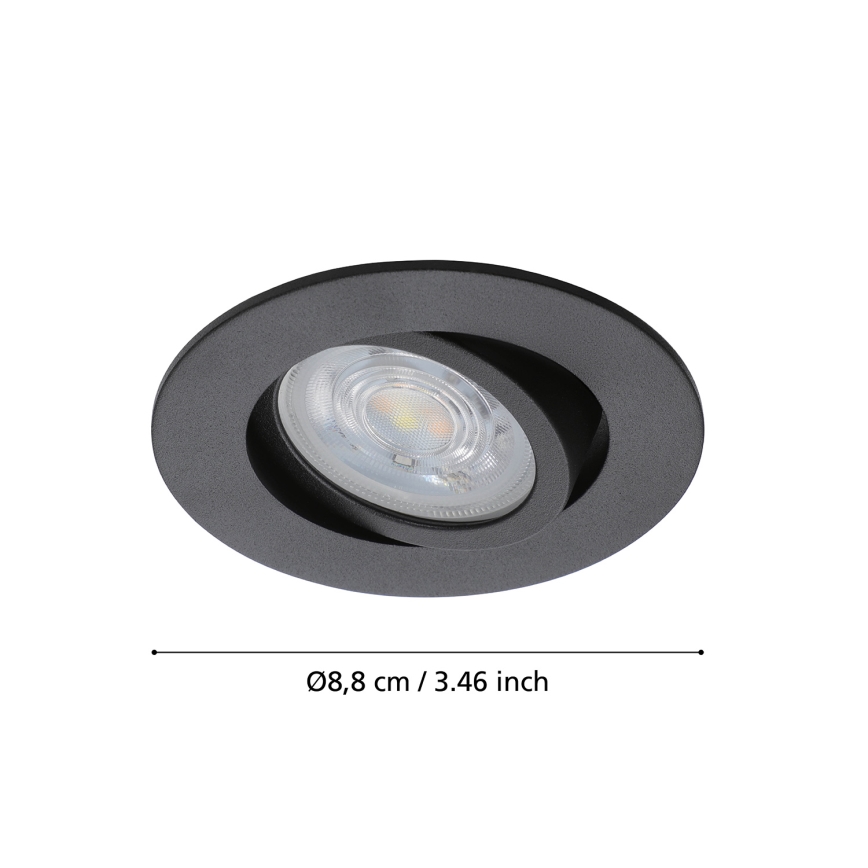 Eglo 31695 - LED RGBW Lámpara empotrable regulable SALICETO-Z LED/4,7W/230V 2700-6500K negro