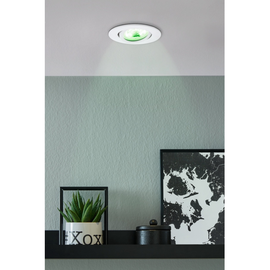 Eglo 31696 - LED RGBW Lámpara empotrable regulable SALICETO-Z LED/4,7W/230V 2700-6500K blanco