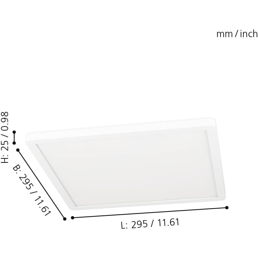 Eglo 31706 - Plafón LED RGBW regulable ROVITO-Z LED/14,6W/230V 2700-6500K negro