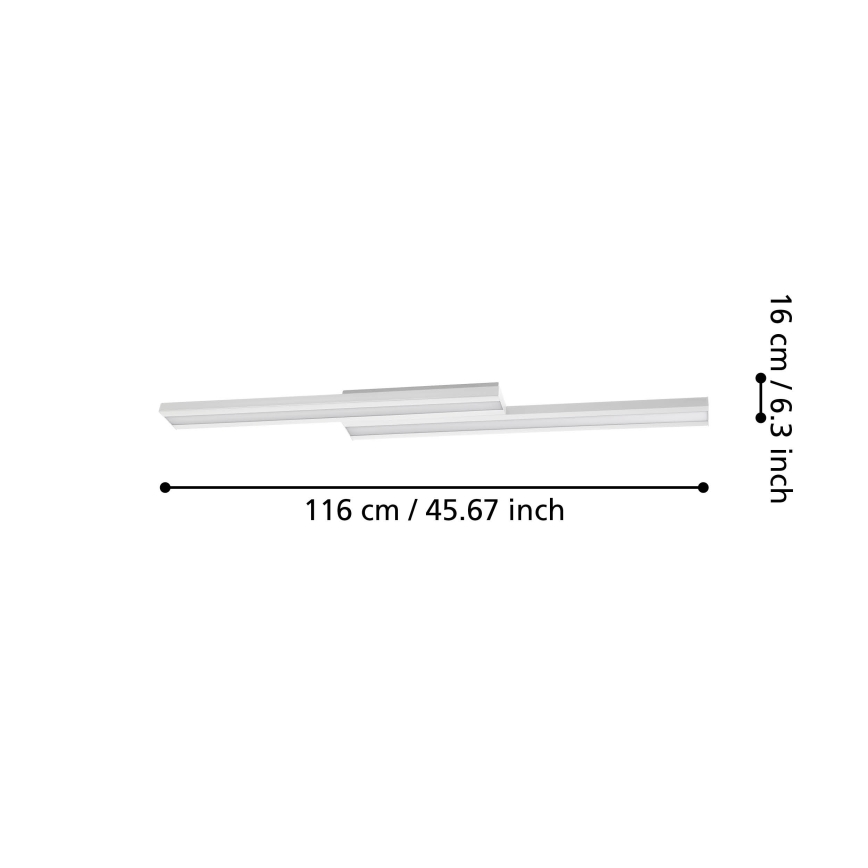 Eglo 31713 - Plafón LED RGBW regulable SALITERAS-Z LED/20,4W/230V 2700-6500K blanco