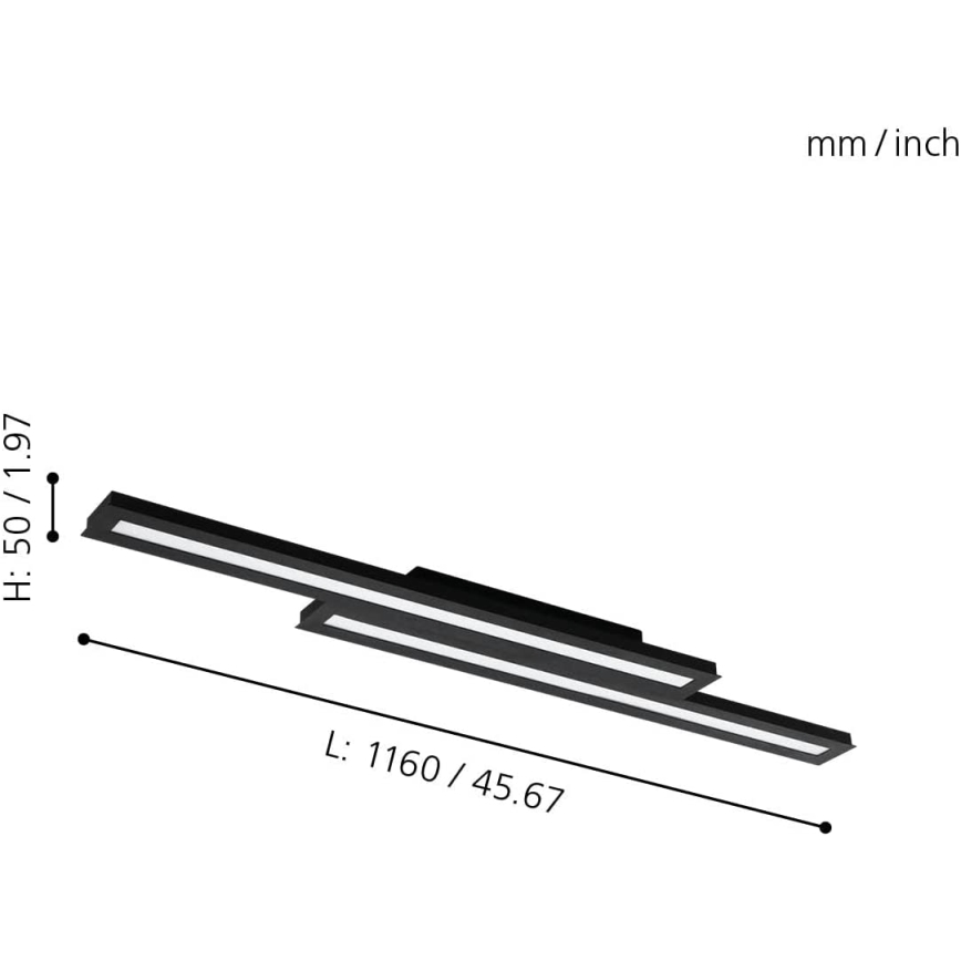 Eglo 31715 - Plafón LED RGBW regulable SALITERAS-Z LED/20,4W/230V 2700-6500K negro