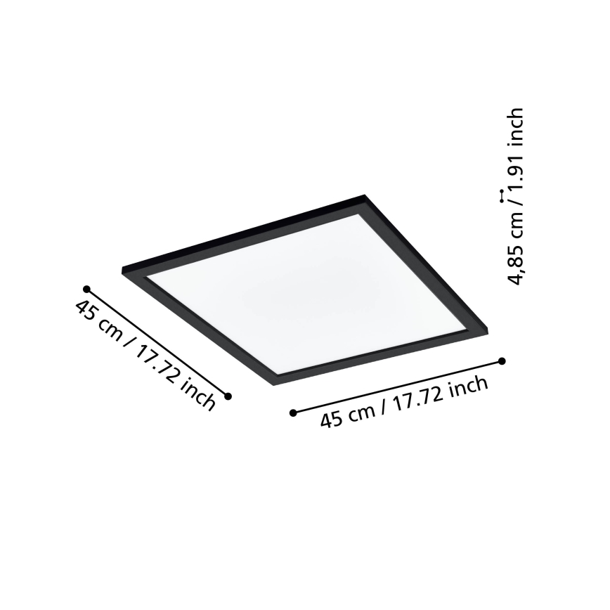 Eglo 31724 - Plafón LED regulable SALOBRENA-Z LED/21,5W/230V 2700-6500K negro