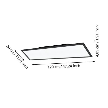 Eglo 31726 - Plafón LED regulable SALOBRENA-Z LED/33,5W/230V 2700-6500K negro