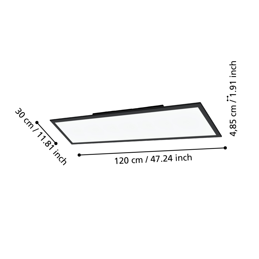 Eglo 31726 - Plafón LED regulable SALOBRENA-Z LED/33,5W/230V 2700-6500K negro