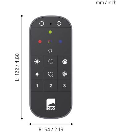 Eglo 31753 - Control remoto CONNECT-Z 2xAAA Bluetooth