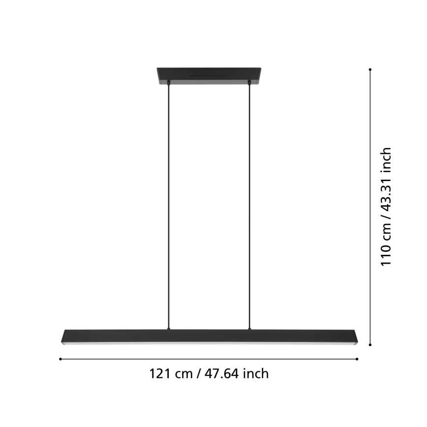 Eglo 31756 - LED RGBW Lámpara colgante regulable SIMOLARIS-Z LED/35W/230V 2700-6500K negro
