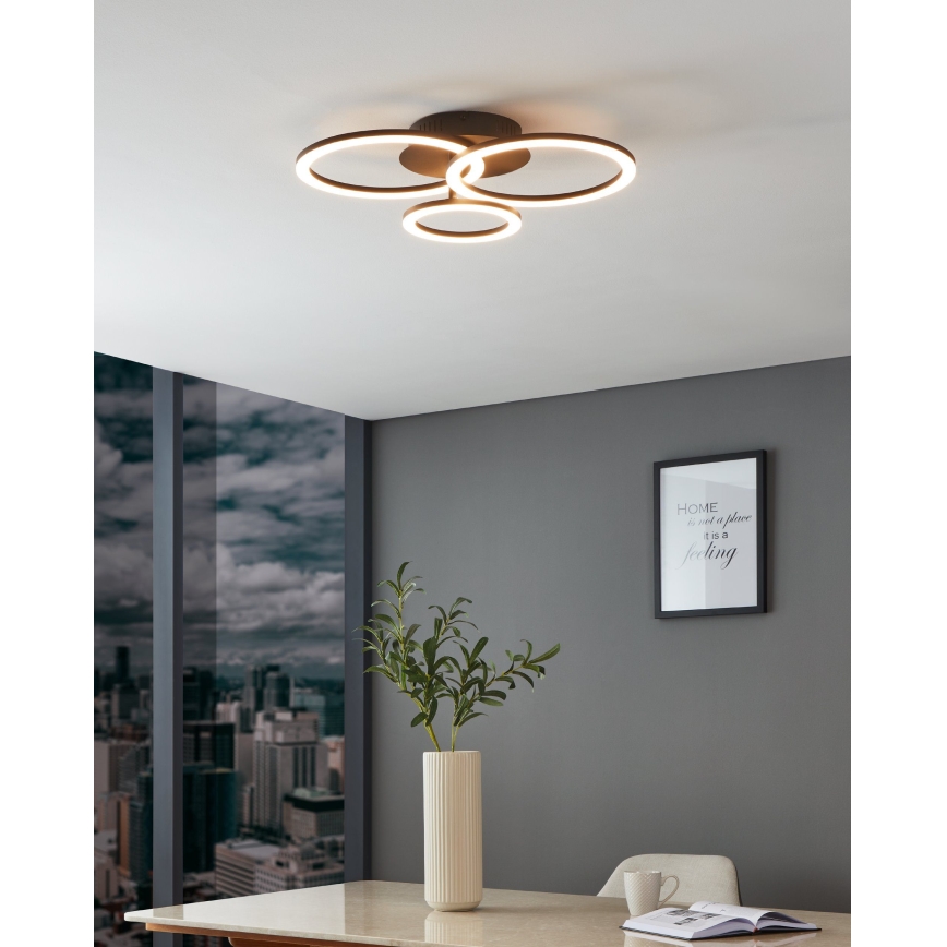 Eglo 31771 - Plafón LED regulable PARRAPOS-Z LED/33W/230V 3000-6500K negro