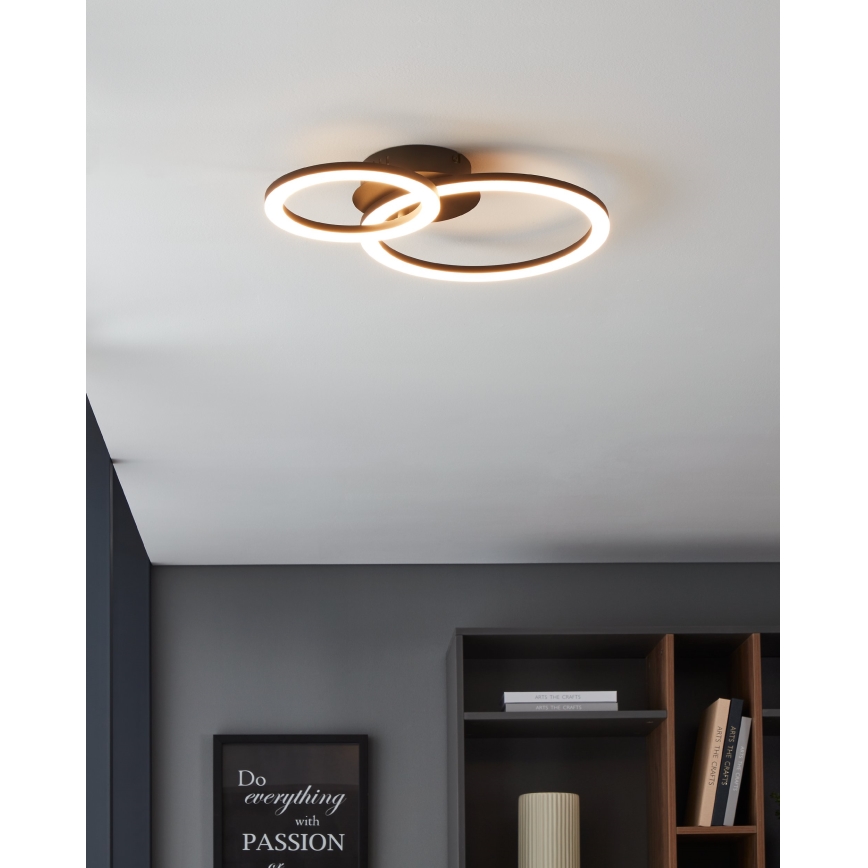 Eglo 31772 - Plafón LED regulable PARRAPOS-Z LED/15W/230V 3000-6500K negro