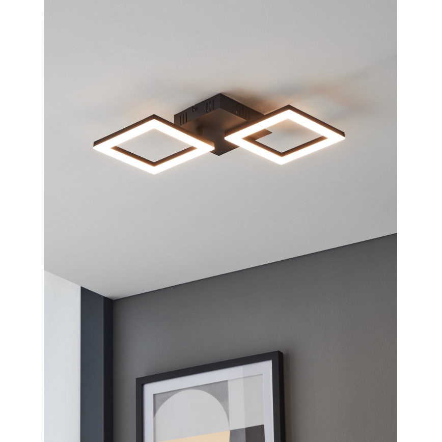 Eglo 31773 - Plafón LED regulable PARANDAY-Z LED/15,5W/230V 3000-6500K negro