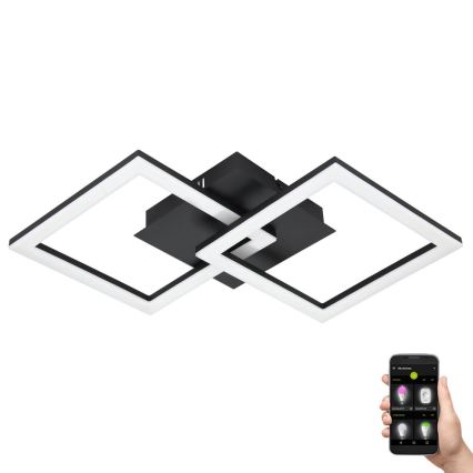 Eglo 31774 - Plafón LED regulable PARANDAY-Z LED/21,5W/230V 3000-6500K negro