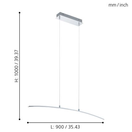 Eglo - Lámpara colgante LED LED/14W/230V