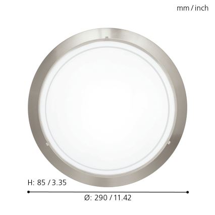 Eglo 32094 - Plafón LED PLANET LED/11W/230V 3000K cromo mate