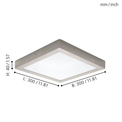 Eglo 32446 - Plafón LED FUEVA 1 LED/24W/230V