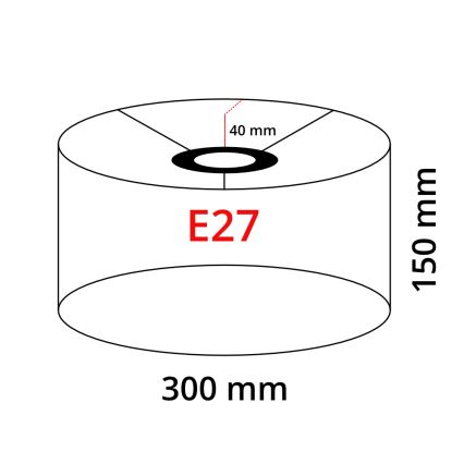 Eglo 32476 - Pantalla universal TUNJA E27 diá. 30 cm blanco