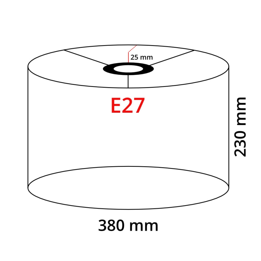 Eglo 32485 - Pantalla universal TUNJA E27 diá. 38 cm marrón