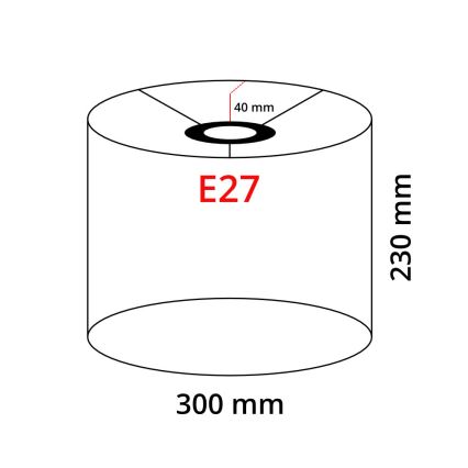 Eglo 32487 - Pantalla universal TUNJA E27 diá. 30 cm blanco