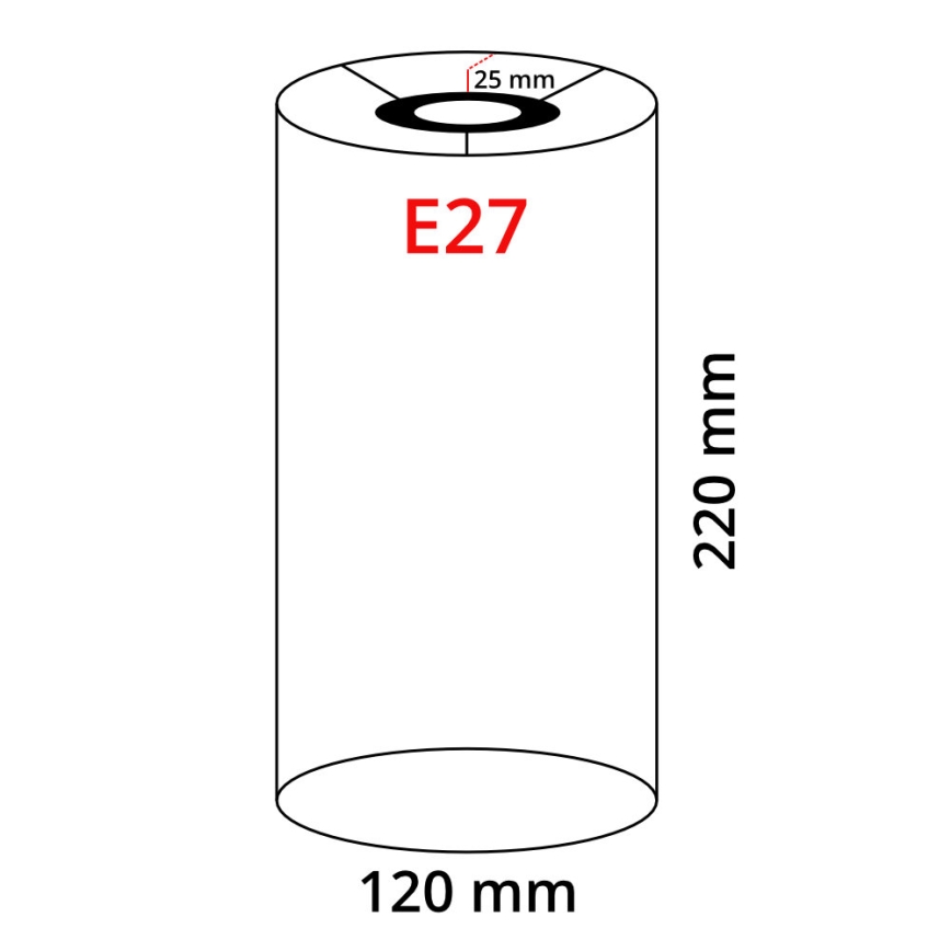Eglo 32498 - Pantalla universal TUNJA E27 diá. 12 cm blanco