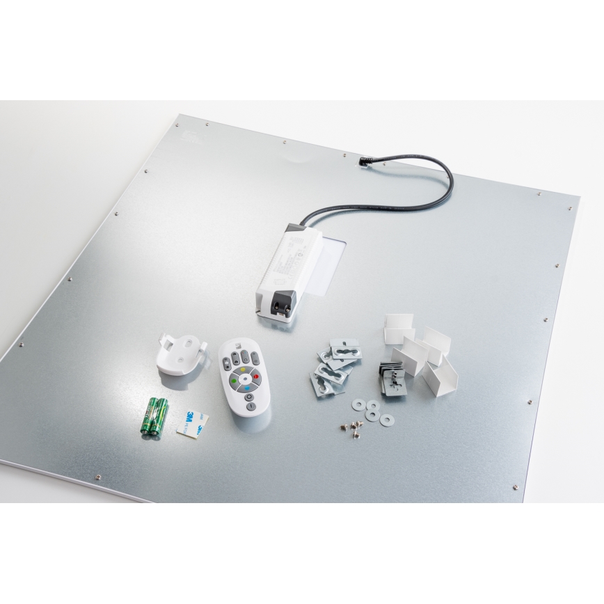 Eglo 32547 - Panel LED RGBW de superficie/empotrado regulable 2en1 SALOBRENA-C LED/34W/230V blanco 60x60 cm + control remoto