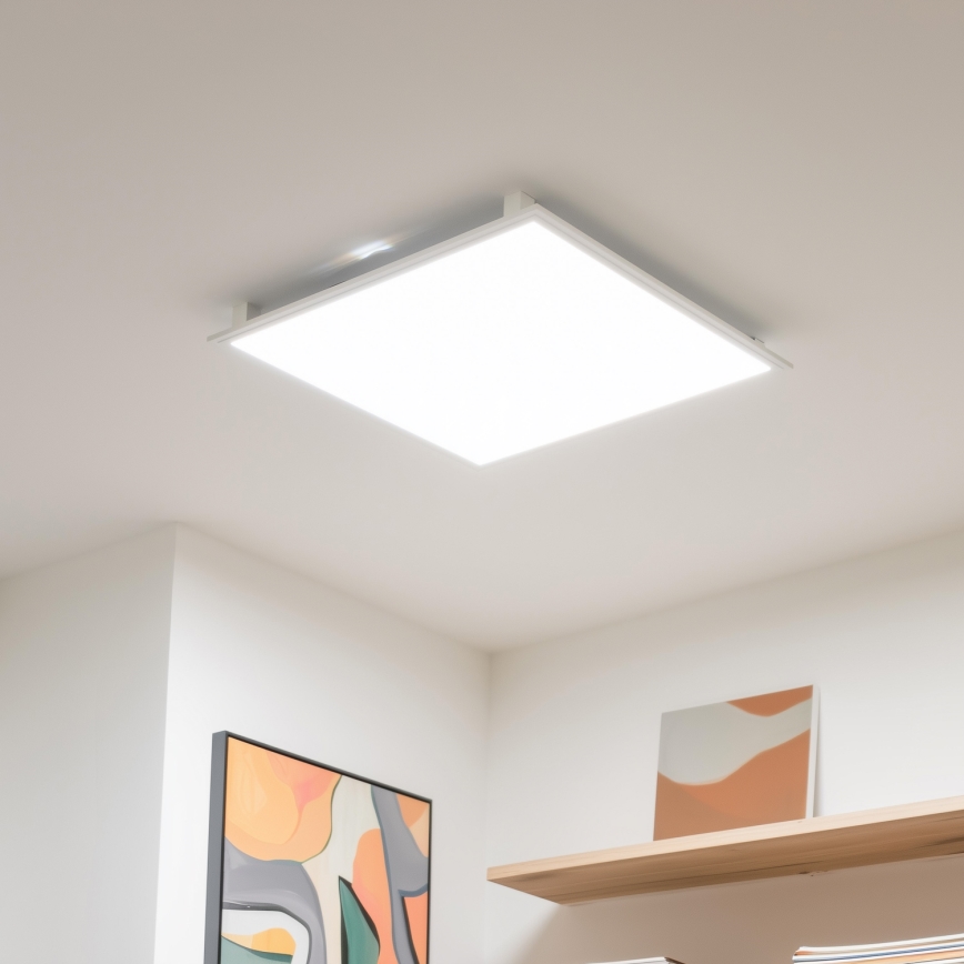 Eglo 32547 - Panel LED RGBW de superficie/empotrado regulable 2en1 SALOBRENA-C LED/34W/230V blanco 60x60 cm + control remoto