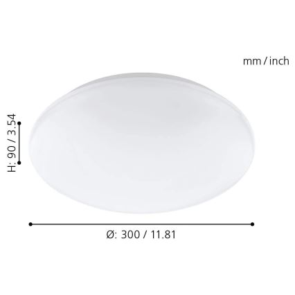 Eglo - LED RGB Plafón/Aplique regulable GIRON-C LED/17W/230V