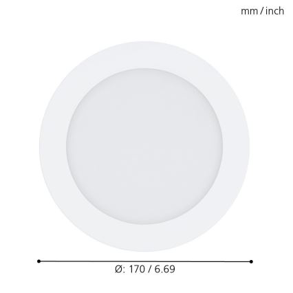 Eglo - LED RGB Lámpara empotrable regulable FUEVA-C LED/10,5W/230V