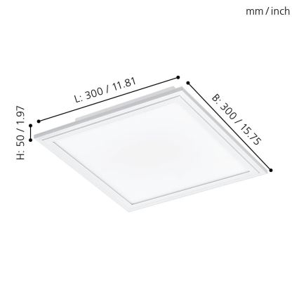 Eglo 32812 - Lámpara de techo LED SALOBRENA LED/16W/230V