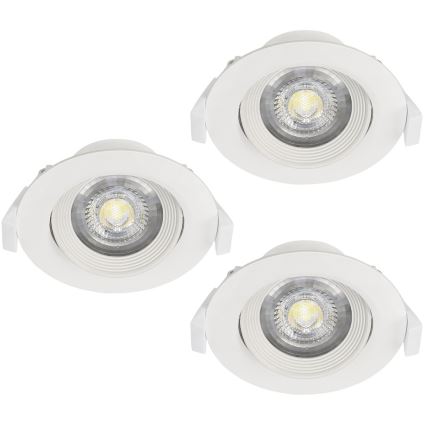 Eglo - SET 3x Foco Empotrable SARTIANO 1xLED/5W/230V