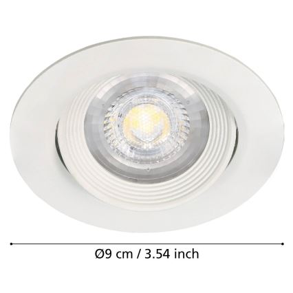 Eglo - SET 3x Foco Empotrable SARTIANO 1xLED/5W/230V