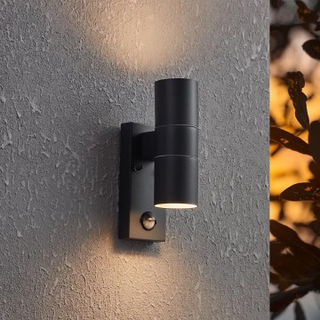 Eglo 32899 - Aplique LED de exterior con sensor RIGA 5 2xGU10/3W/230V IP44