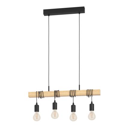 Eglo - Lámpara colgante TOWNSHEND 4xE27/60W/230V