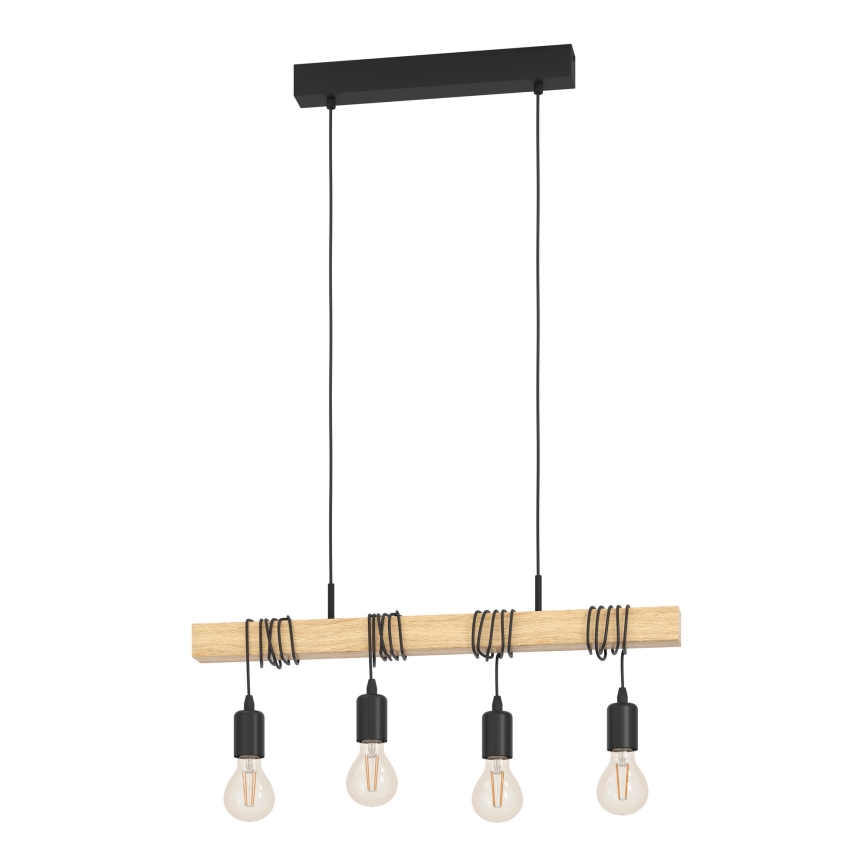 Eglo - Lámpara colgante TOWNSHEND 4xE27/60W/230V
