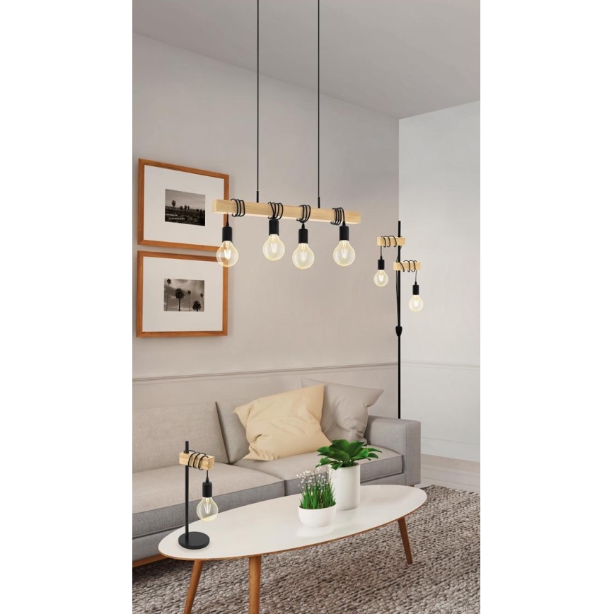 Eglo - Lámpara colgante TOWNSHEND 4xE27/60W/230V