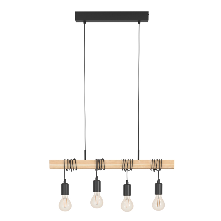 Eglo - Lámpara colgante TOWNSHEND 4xE27/60W/230V