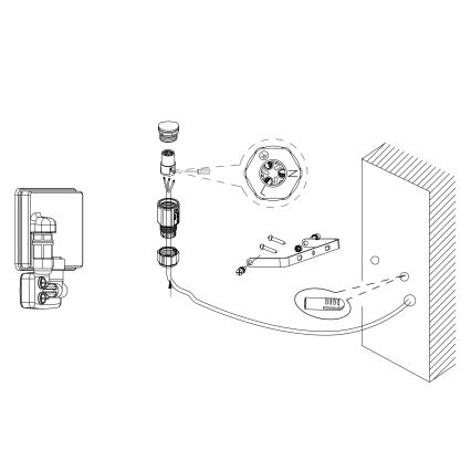 Eglo - LED Reflector con sensor LED/50W/230V IP44