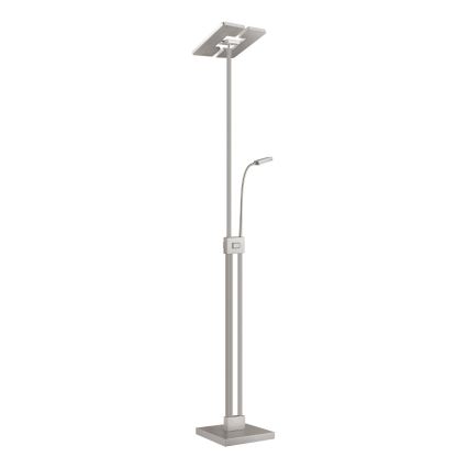 Eglo 33182 - Lámpara de pie LED regulable SOLANO 1xLED/26W/230V +1xLED/3,2W 3000K cromo mate