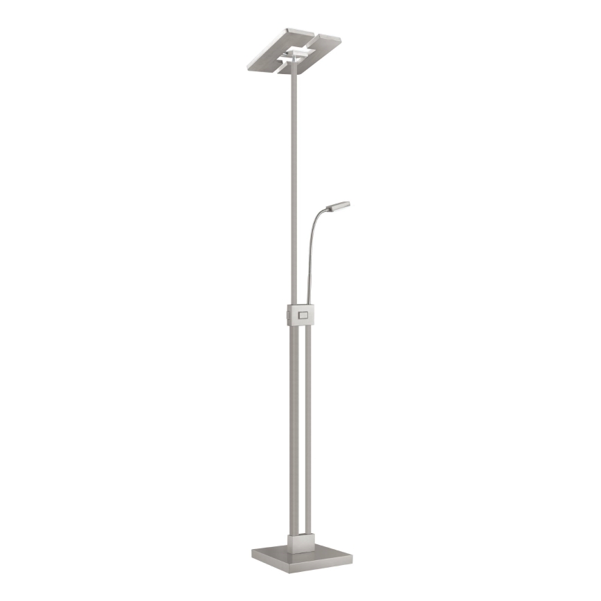 Eglo 33182 - Lámpara de pie LED regulable SOLANO 1xLED/26W/230V +1xLED/3,2W 3000K cromo mate