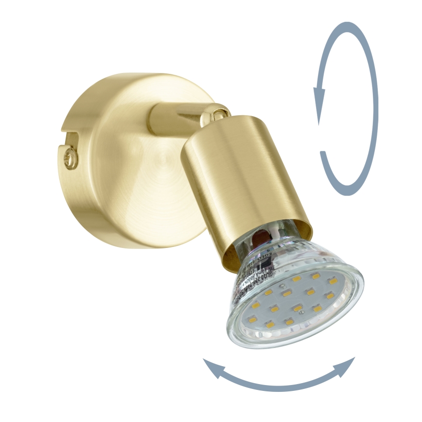 Eglo - Foco LED de pared 1xGU10/2,8W/230V 3000K dorado