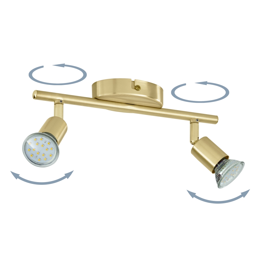 Eglo - Foco LED 2xGU10/2,8W/230V 3000K dorado