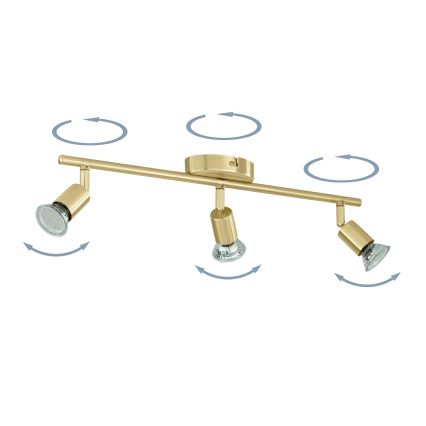 Eglo - Foco LED 3xGU10/2,8W/230V 3000K dorado