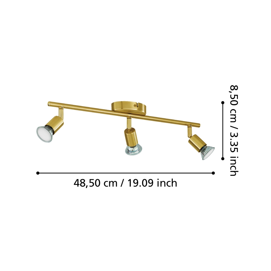 Eglo - Foco LED 3xGU10/2,8W/230V 3000K dorado